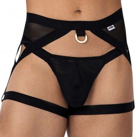 Jock Strap Jarretière Noir