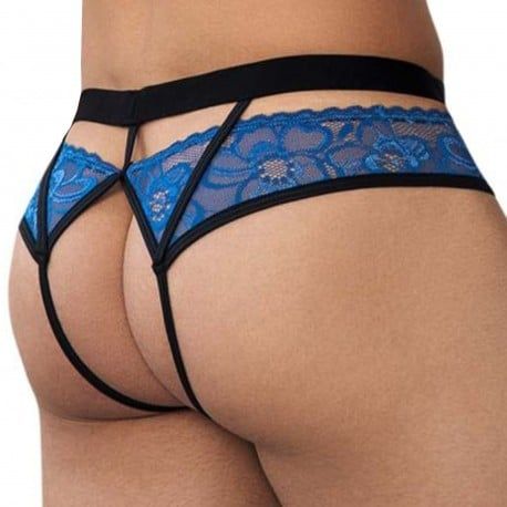  Jock Strap Dentelle Bleu