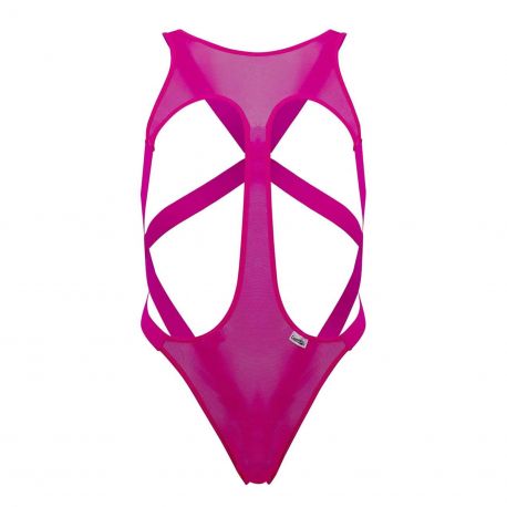  Mesh Bodysuit - Hot Pink