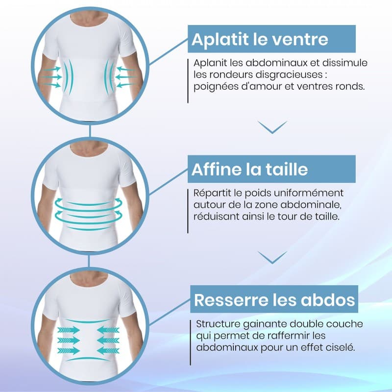 SKU T-Shirt Compression Ferme Blanc