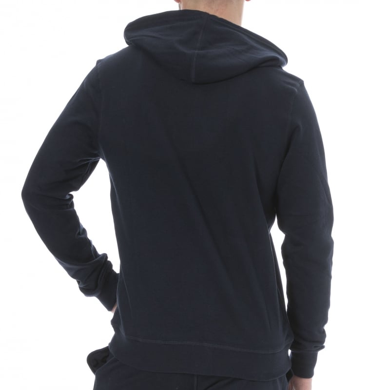 Tommy Hilfiger Embroidered Logo Hoodie - Navy