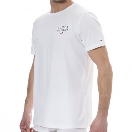 Tommy Hilfiger T-Shirt Logo Brodé Blanc