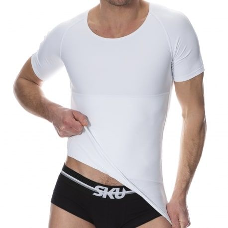 SKU T-Shirt Compression Ferme Blanc