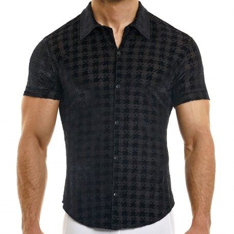 Modus Vivendi Chemisette Pied de Poule Noire