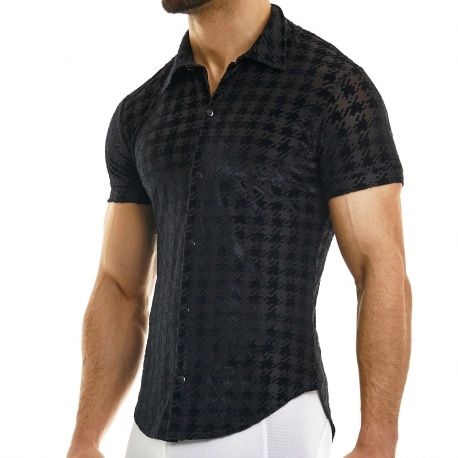 Modus Vivendi Chemisette Pied de Poule Noire