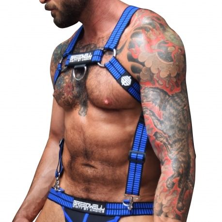  Harnais Body Hybred Noir - Bleu