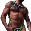  Harnais Body Hybred Noir - Vert Fluo