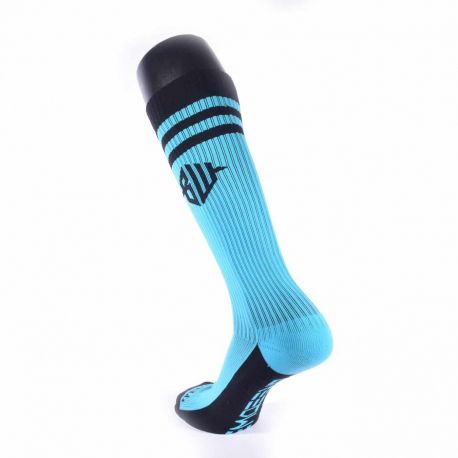  Hex Knee Socks - Aqua Blue