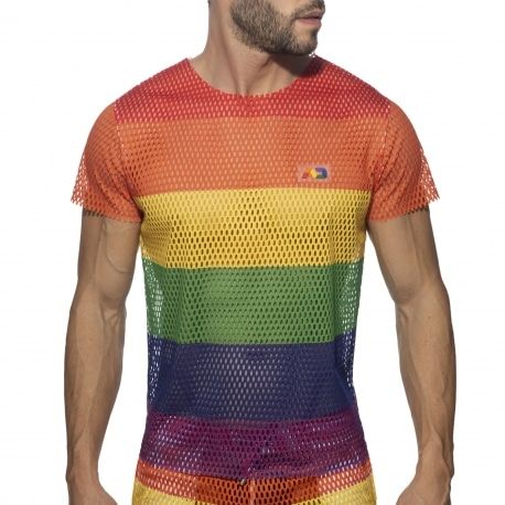 Addicted T-Shirt Rainbow Mesh Arc-en-Ciel