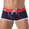 TOF Paris Boxer de Bain Holidays Marine - Rouge