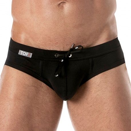 TOF Paris Slip de Bain Holidays Noir