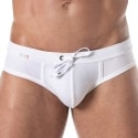 TOF Paris Slip de Bain Holidays Blanc