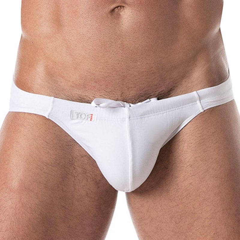 TOF Paris Slip de Bain Bikini Holidays Blanc