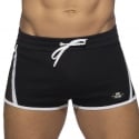 AD Fetish Short Mesh Striped Noir - Blanc