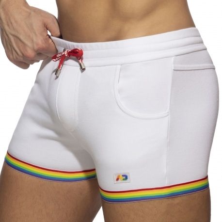 Addicted Short Rainbow Tape Coton Blanc