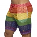 Addicted Rainbow Mesh Shorts