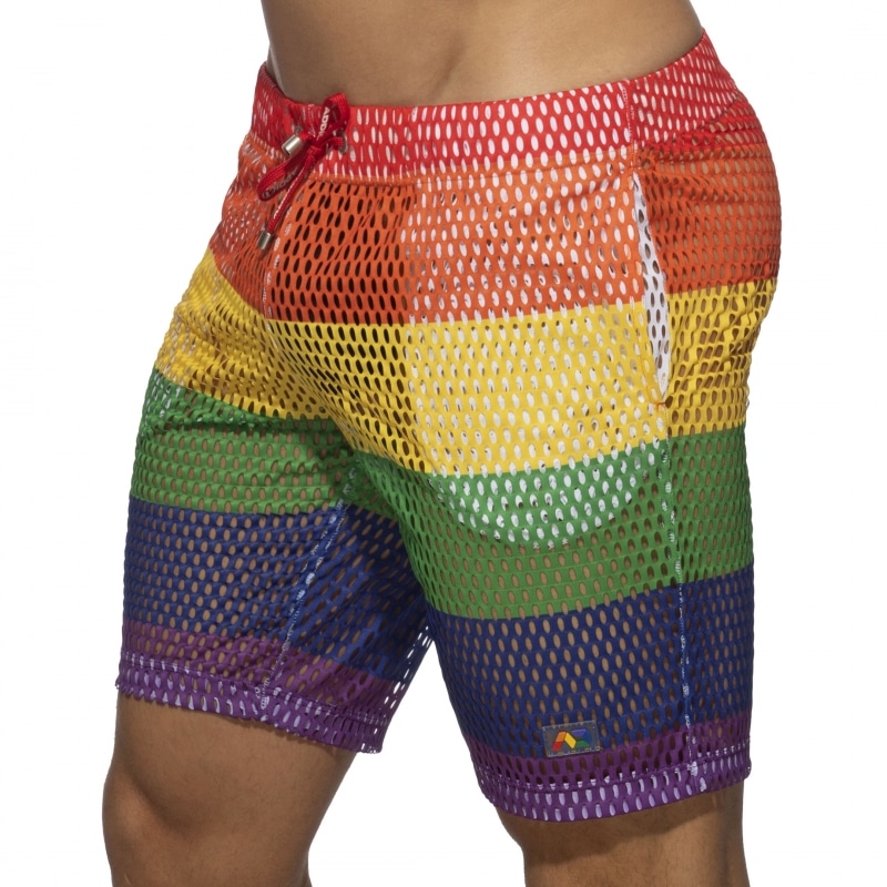 Addicted Rainbow Mesh Shorts