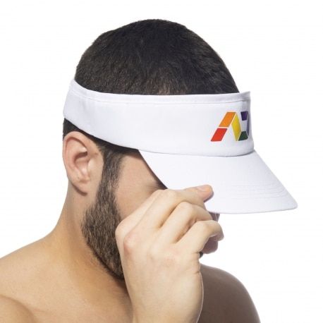 Addicted Visière AD Rainbow Blanche