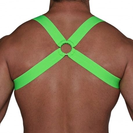 TOF Paris Harnais Elastique Fetish Vert Fluo