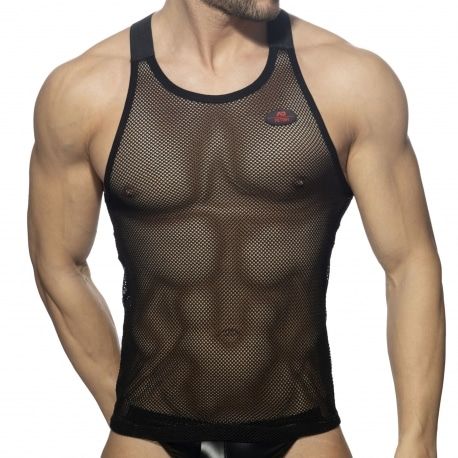 AD Fetish Débardeur Mesh Ring Noir