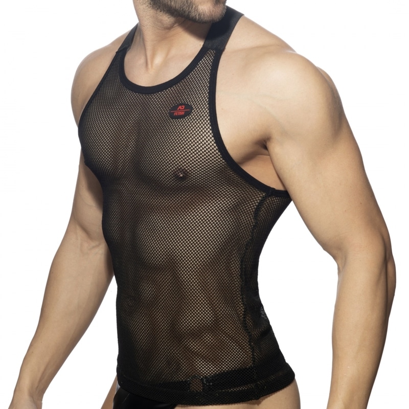 AD Fetish Débardeur Mesh Ring Noir