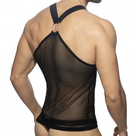 AD Fetish Débardeur Mesh Ring Noir