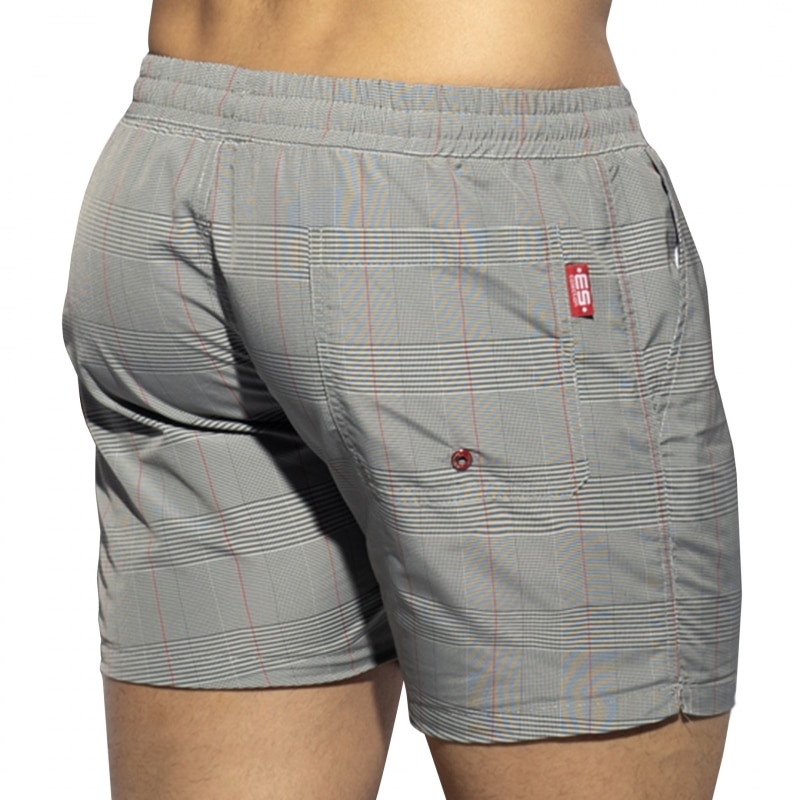 ES Collection Short de Bain Long Scottish Gris