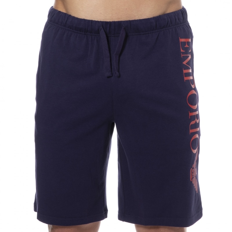 Emporio Armani Short Shiny Big Logo Bleu Marine