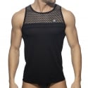 AD Fetish Débardeur Mesh Striped Noir