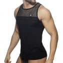 AD Fetish Débardeur Mesh Striped Noir