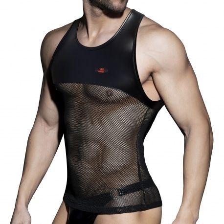 AD Fetish Débardeur Rub Mesh Noir