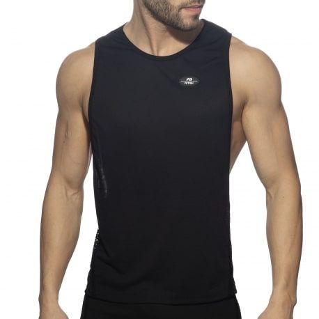 AD Fetish Débardeur Low Rider Mesh Striped Noir