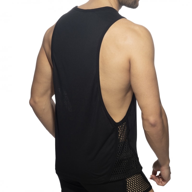 AD Fetish Débardeur Low Rider Mesh Striped Noir