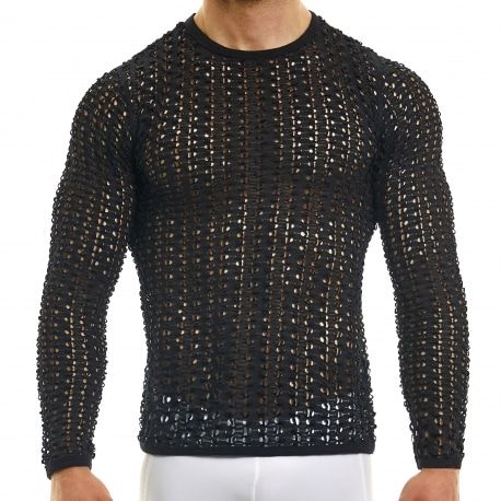 Modus Vivendi T-Shirt Manches Longues  Hole Noir