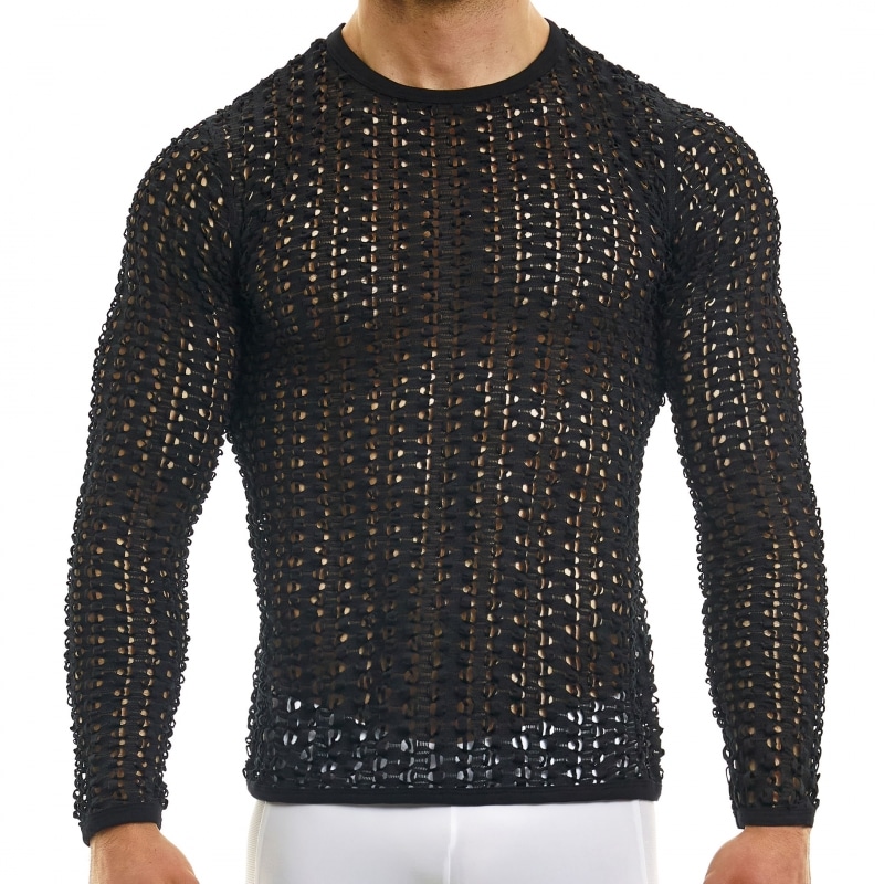Modus Vivendi T-Shirt Manches Longues  Hole Noir