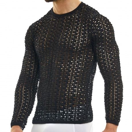 Modus Vivendi T-Shirt Manches Longues  Hole Noir