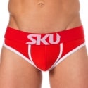 SKU Logo Cotton Briefs - Red