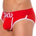 SKU Logo Cotton Briefs - Red