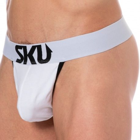 SKU String Logo Coton Blanc