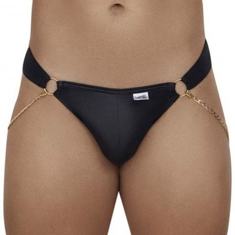 String Simili Cuir Chaînette Noir