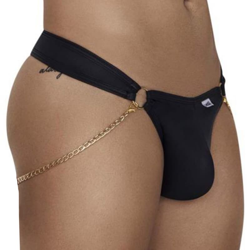  String Simili Cuir Chaînette Noir