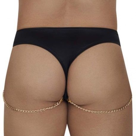 String Simili Cuir Chaînette Noir