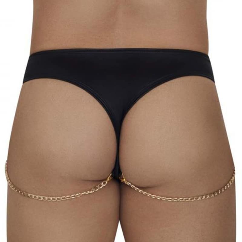 String Simili Cuir Chaînette Noir