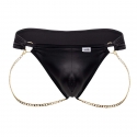  String Simili Cuir Chaînette Noir