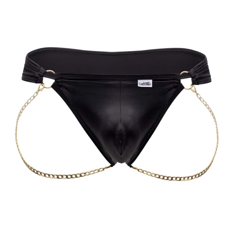  String Simili Cuir Chaînette Noir