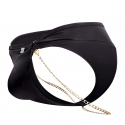  String Simili Cuir Chaînette Noir