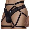  Veil Garter - Thong Outfit - Black
