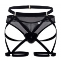  Veil Garter - Thong Outfit - Black
