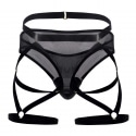  Veil Garter - Thong Outfit - Black