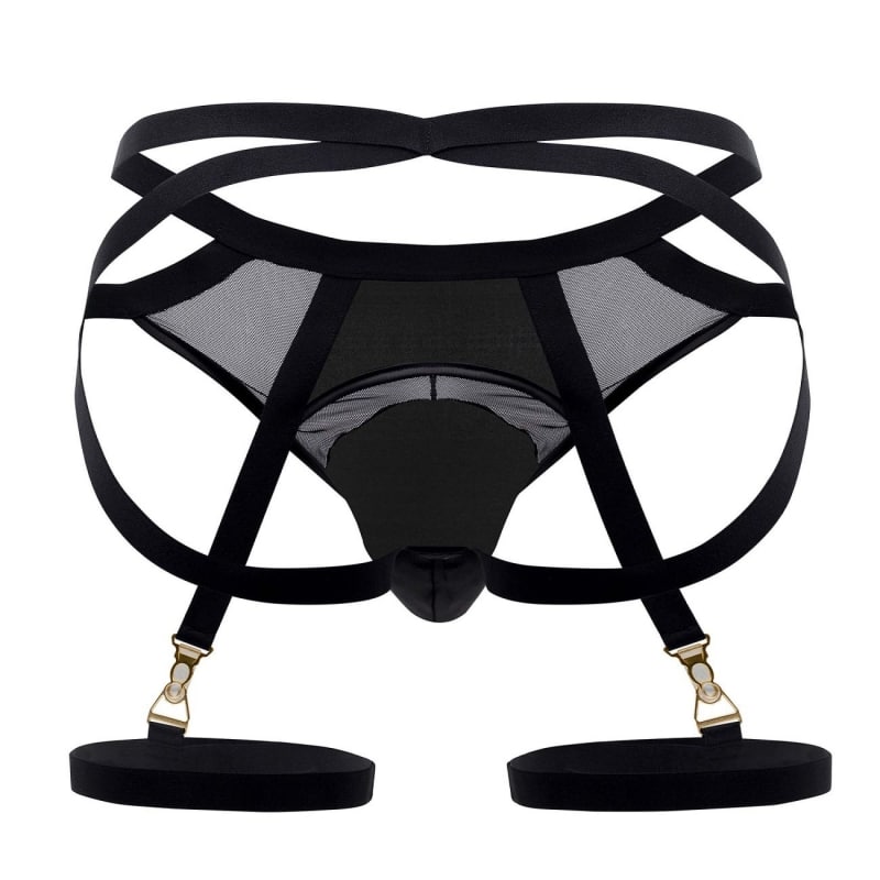  Ensemble Jarretière - Jock Strap Noir